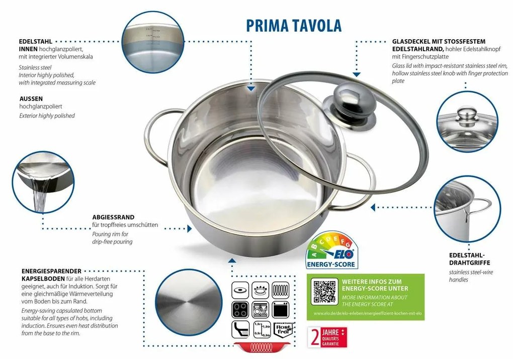 Elo 22820 Podstawowy 20-częściowy zestaw PrimaTavola