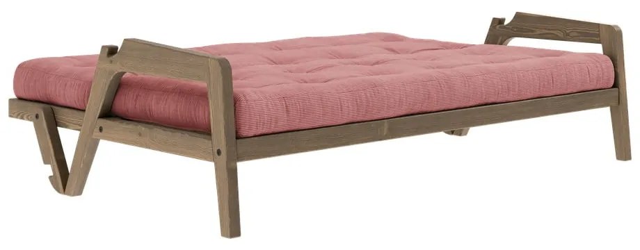 Różowa rozkładana sofa 190 cm Grab Carob – Karup Design