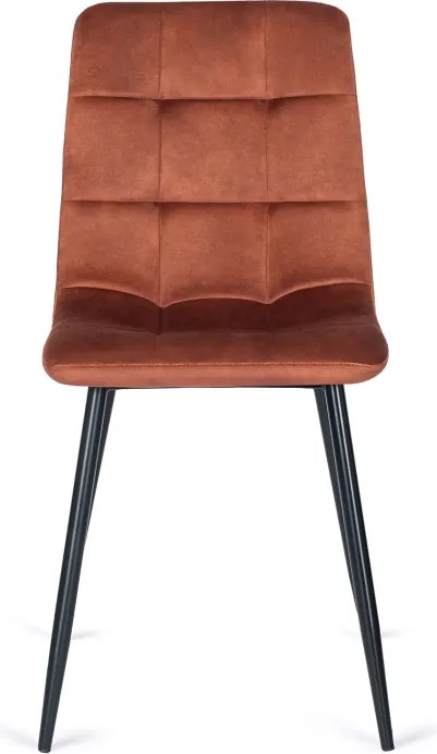 Krzesło Tapicerowane do Jadalni PERU Rude Welurowe Nowoczesne Loft