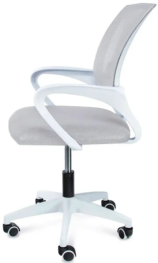 Szare wygodne krzesło obrotowe do biurka R2-L77