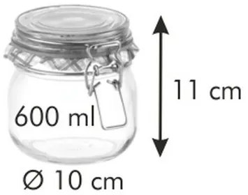 Tescoma Słoik na przetwory z klipsem DELLA CASA, 600 ml, 0,6 l