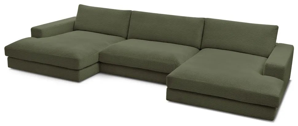 Zielony sztruksowy narożnik (w kształcie litery U) Leonard – Bobochic Paris