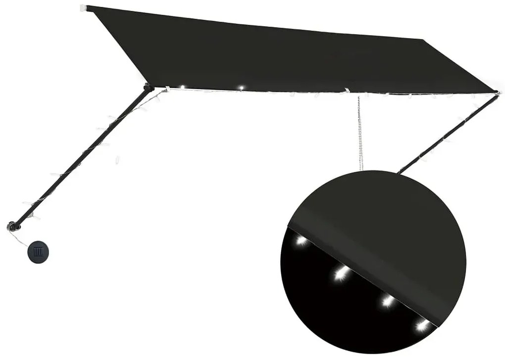 Markiza balkonowa z oświetleniem LED antracyt G2-D92