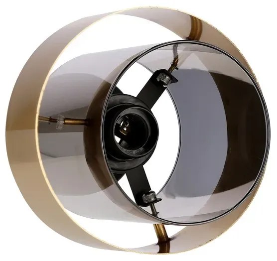 Nowoczesna lampa wisząca z dymionym szklanym kloszem - V098 T6-P73
