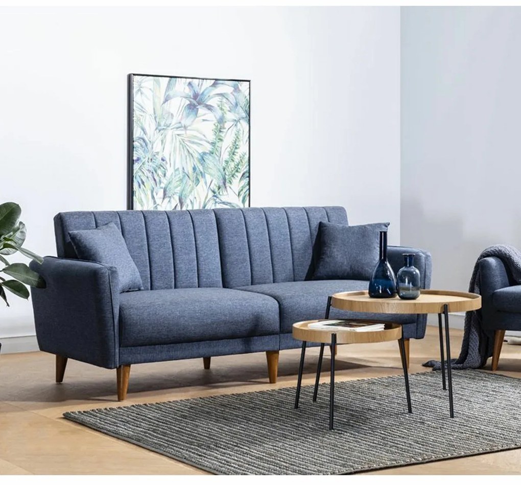 Sofa rozkładana Aqua ciemnoniebieska