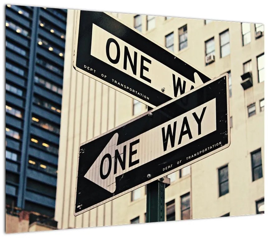 Obraz na szkle - New York ONE WAY (70x50 cm)