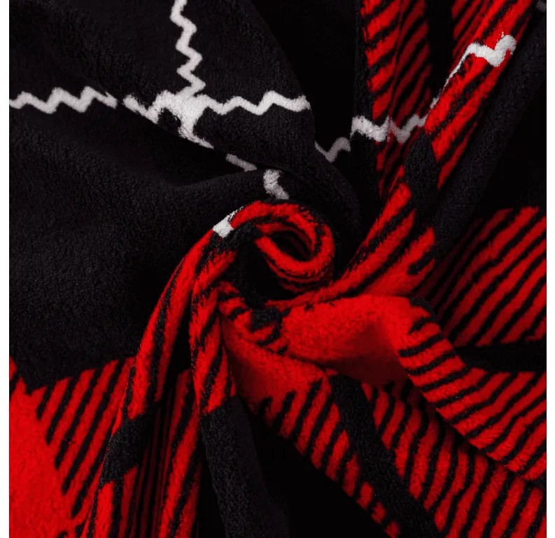 PrzytulneMieszkanie.pl PrzytulneMieszkanie.pl Pościel z mikropluszu ALBURY czerwona Rozmiar pościeli: 70 x 90 cm | 140 x 220 cm