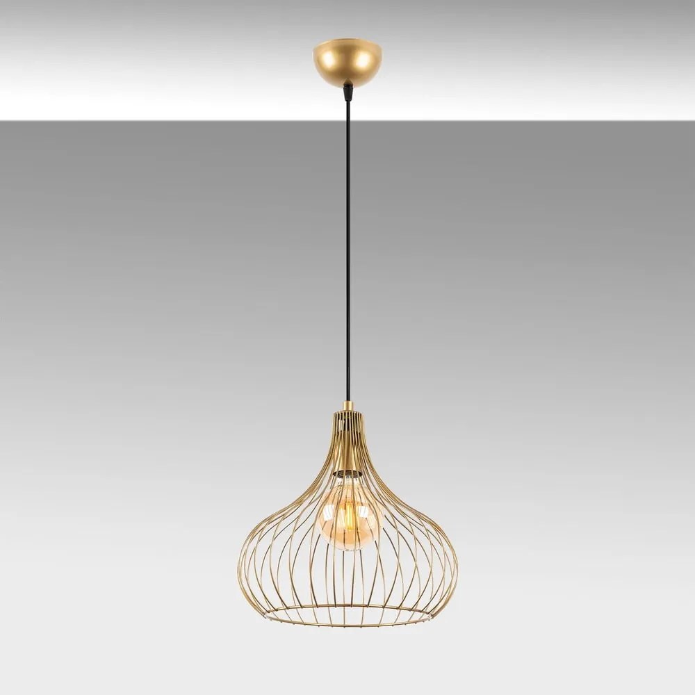 Lampa wisząca z metalowym kloszem ø 22 cm Teldemia – Opviq lights