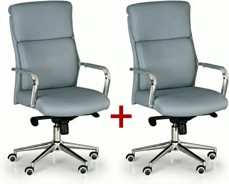 Krzesło biurowe VIRO 1+1 GRATIS, szary