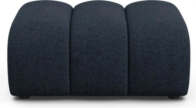 Ciemnoniebieski podnóżek z tkaniny szenilowej Lupine – Micadoni