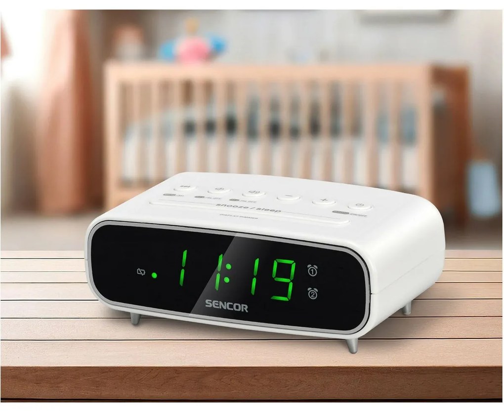 Radiobudzik Sencor SRC 2600 W, biały