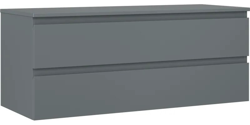Mexen Orio szafka łazienkowa podumywalkowa 120 cm z blatem, 2 szuflady, grafit mat - 91A10-12047-2-BFFC66
