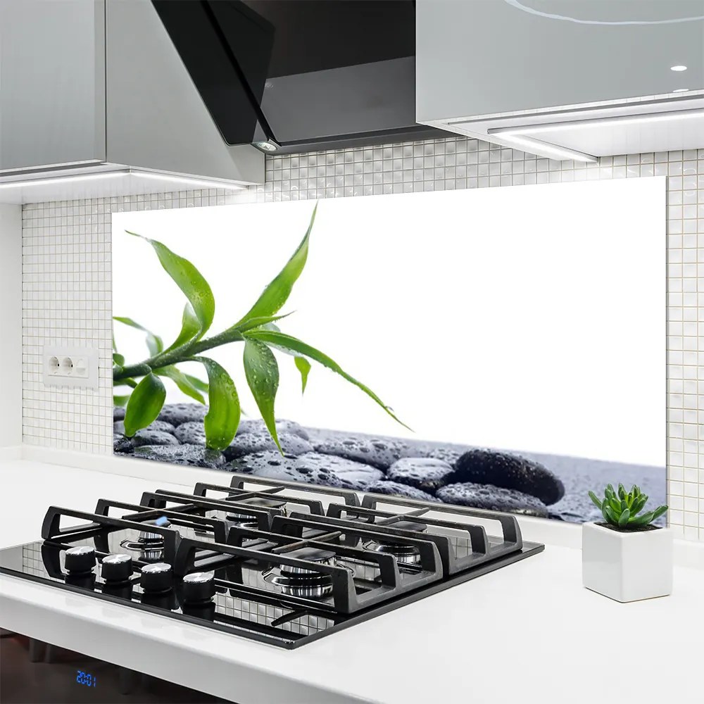 Panel nad blat kuchenny Harmonijne Połączenie Liści I Kamieni