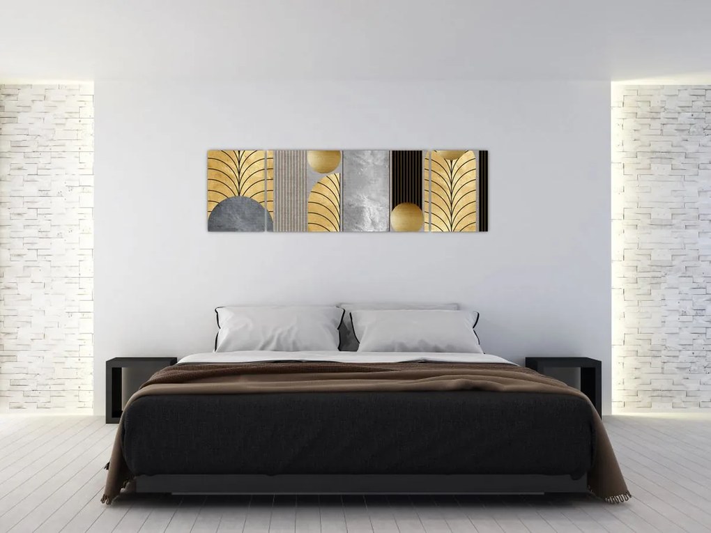 Obraz - Złote dekory (170x50 cm)