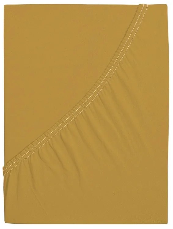 4Home prześcieradło jersey Ideal musztardowy, 100 x 200 cm, 100 x 200 cm