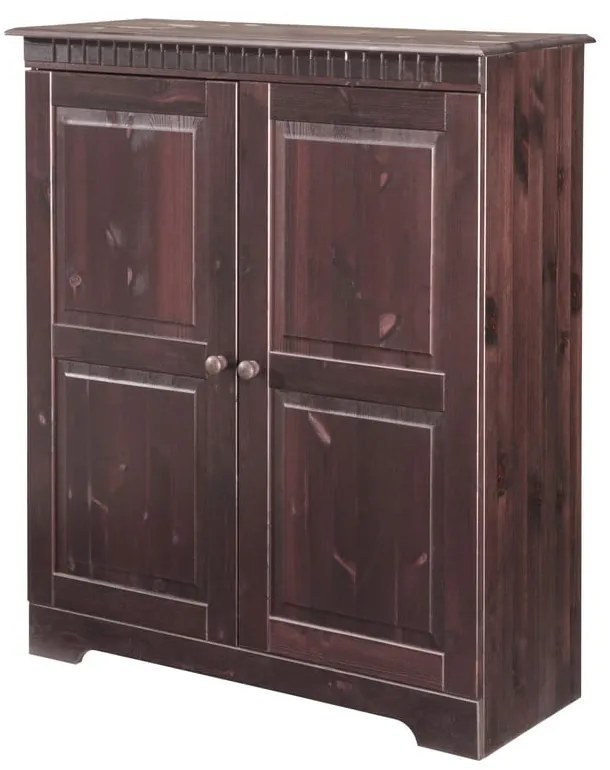 Brązowa szafka z litego drewna sosnowego 100x35 cm Cubrix – Støraa