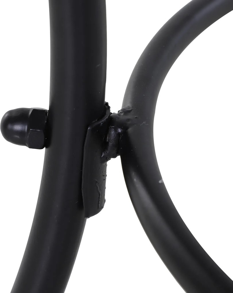 Stolik Ogrodowy Outsunny - Czarny Metal, Idealny na Taras i Balkon, Stylowa i Funkcjonalna Przestrzeń