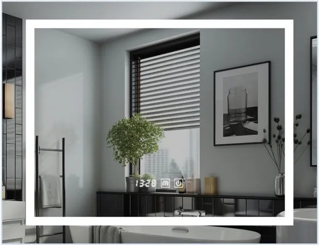 IREDA Lustro łazienkowe z oświetleniem LED, 125 x 75 cm