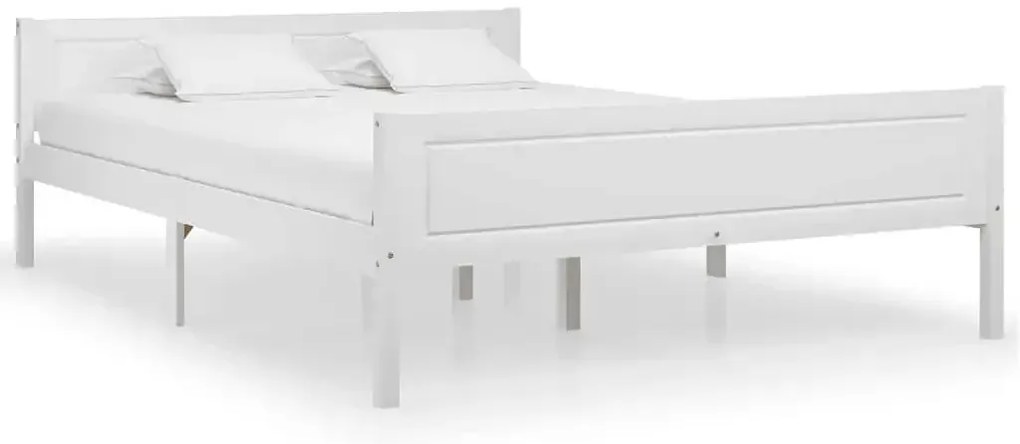 Białe łóżko z litego drewna sosny 120x200 B4-B73