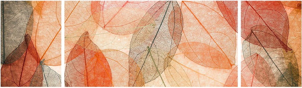 Obraz malowanych jesiennych liści (170x50 cm)