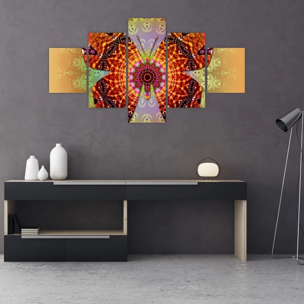 Obraz - Etno motyl (125x70 cm)