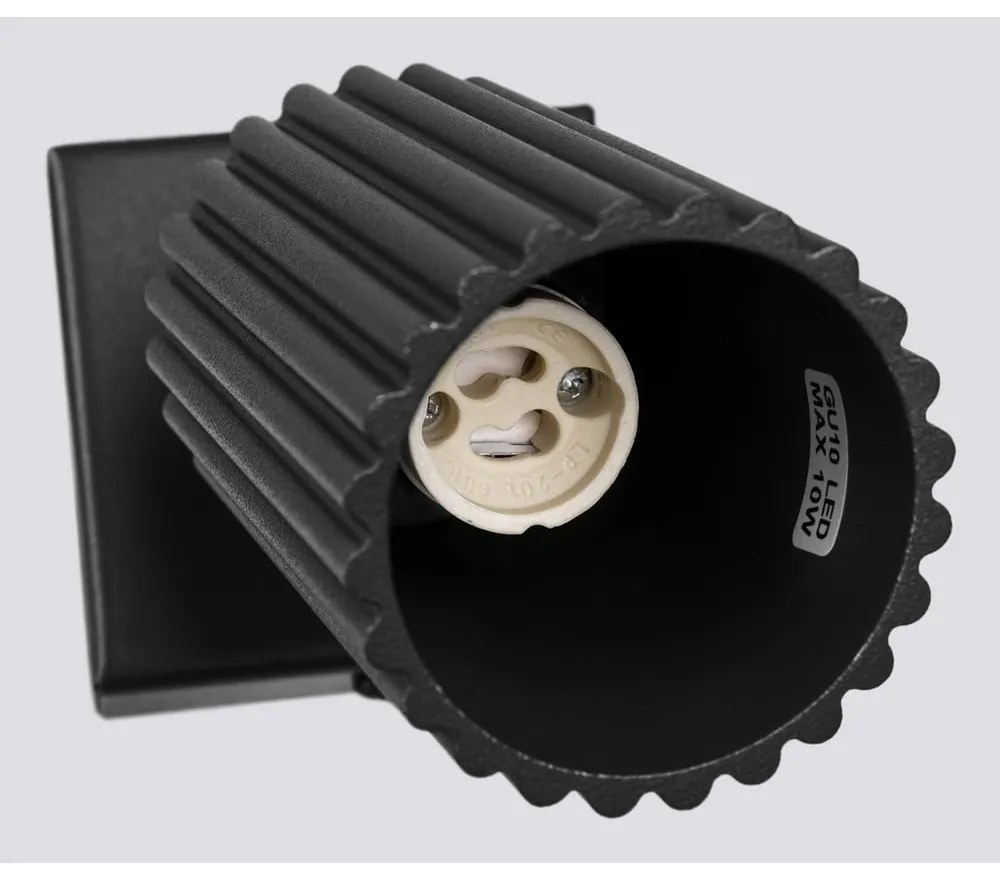 Czarna lampa punktowa 8x16 cm Gleam – Sollux