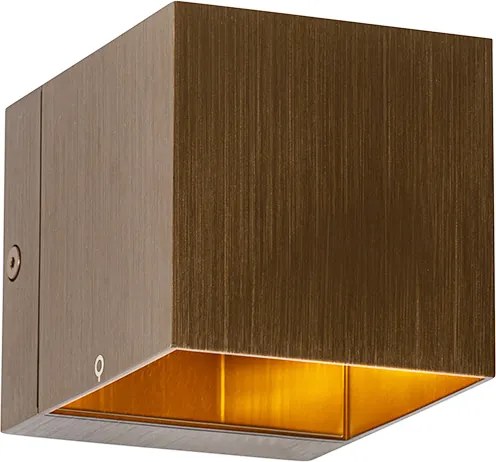 Zestaw 2 inteligentnych lamp ściennych ciemny brąz 8 cm w tym Wifi G9 - Transfer