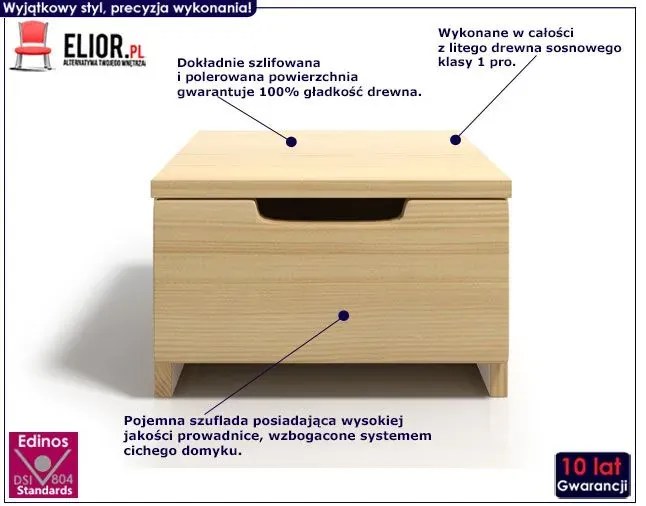 Szafka nocna z szufladą Laurell 2X Onrero 4X