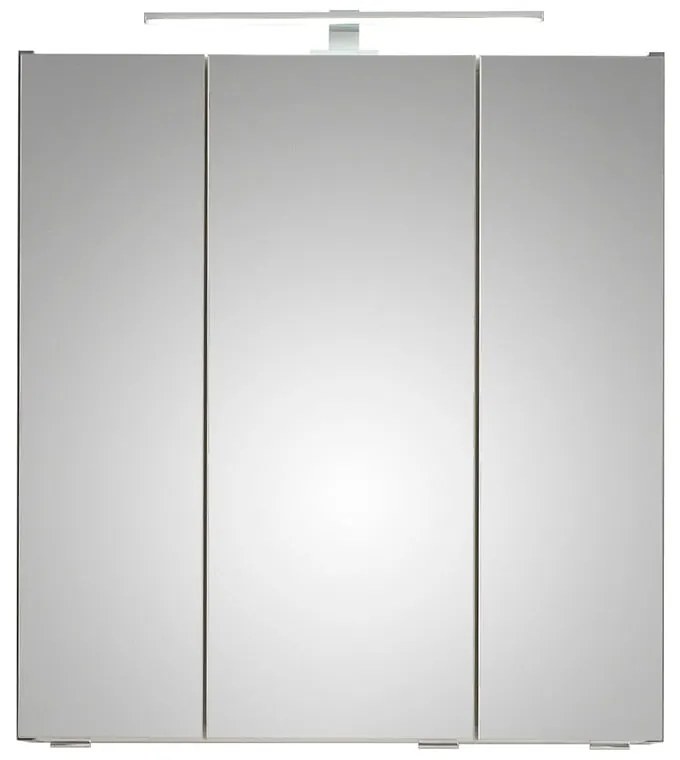 Szara wisząca szafka łazienkowa z lustrem 65x70 cm Set 357 – Pelipal