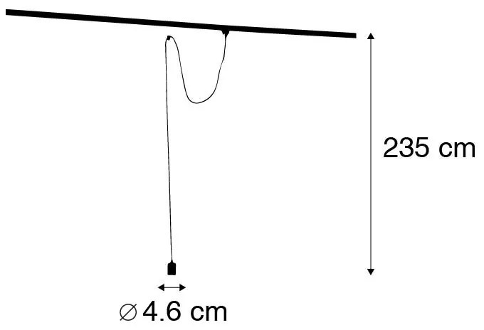 Lampa wisząca z zawieszeniem szynowym ciemny brąz - Cavalux