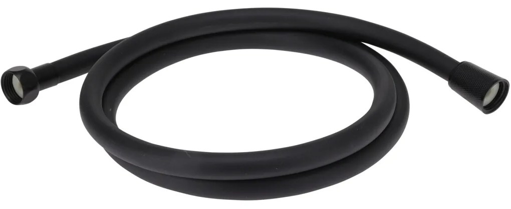 Wąż prysznicowy wannowy, czarny, PCV, 150 cm, gwint 1/2