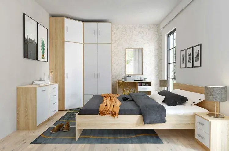 Szafa narożna z nadstawką na ubrania wenge T7-H08