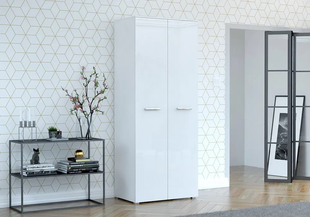 Szafa FRANCO 80 cm biały połysk