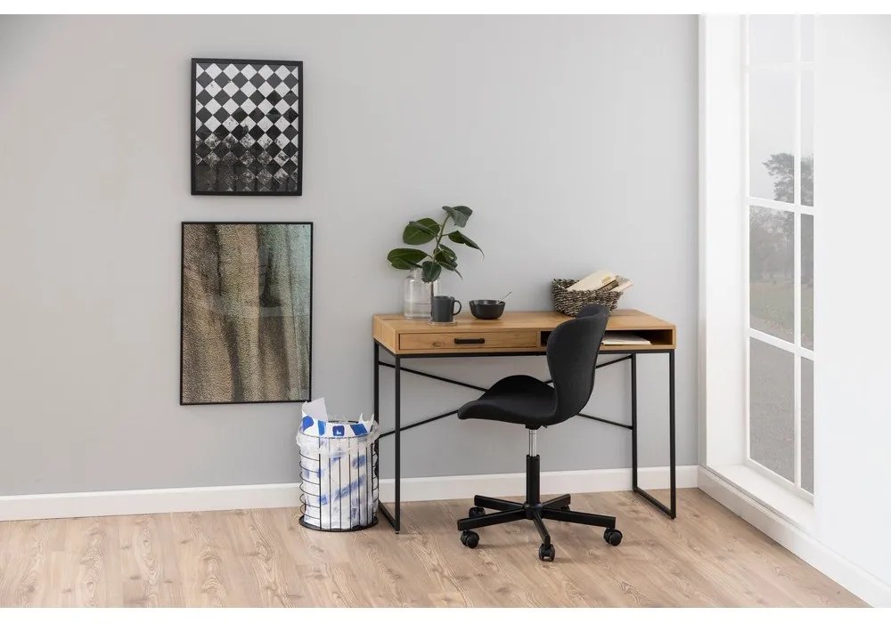 Biurko w dekorze dzikiego dębu Actona, 110x45 cm