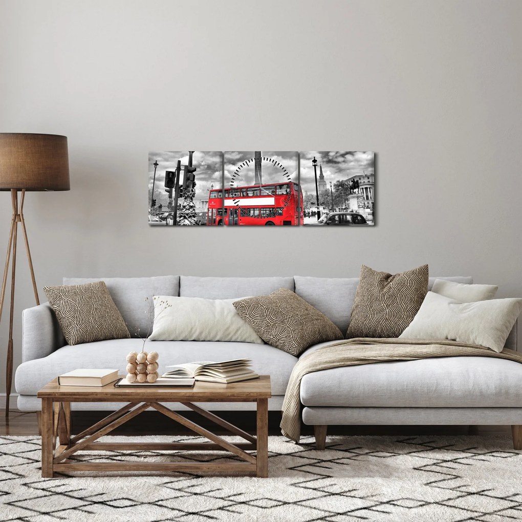 Obraz - Trafalgar Square (z zegarem) (90x30 cm)