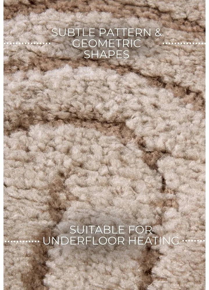 Szarobrązowy okrągły dywan ø 200 cm Panglao New York Taupe – Elle Decoration