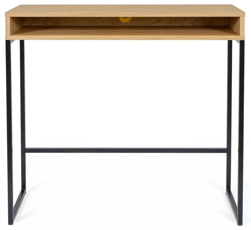 Biurko z blatem w dekorze dębu 35x100 cm Frame – Woodman