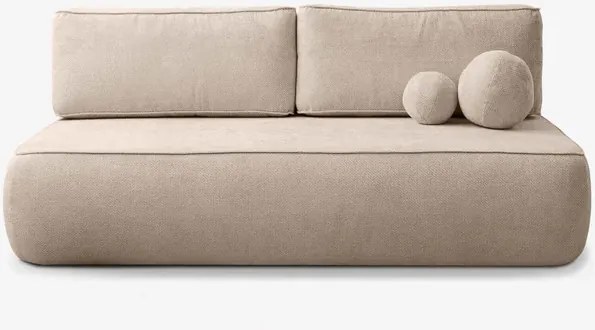 Sofa z Funkcją Spania ARVETO Beżowa Szenil Nowoczesna
