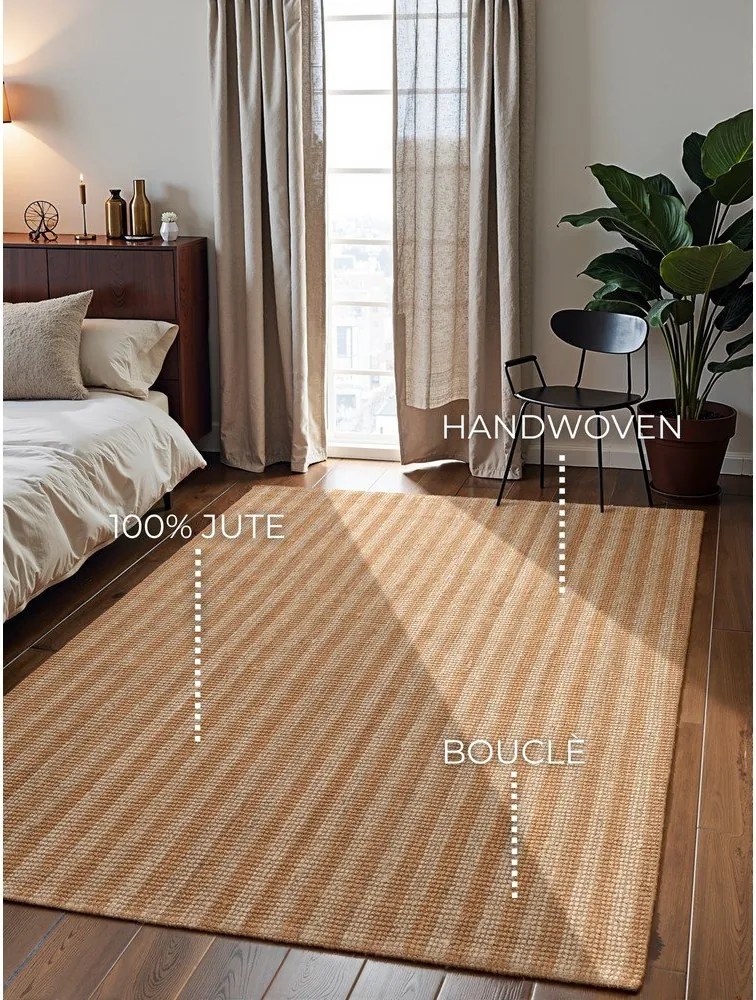 Beżowy dywan z juty tkany ręcznie 160x230 cm Harvest Amber – Elle Decoration