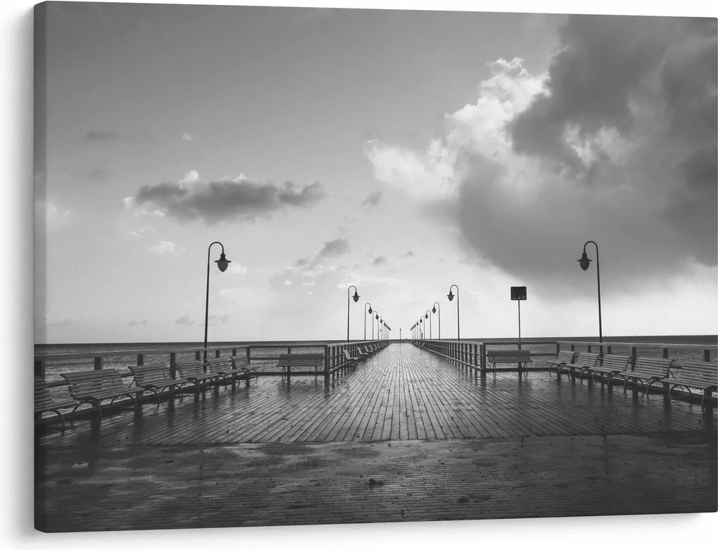 Obraz - Promenada nad wybrzeżem (70x50 cm)