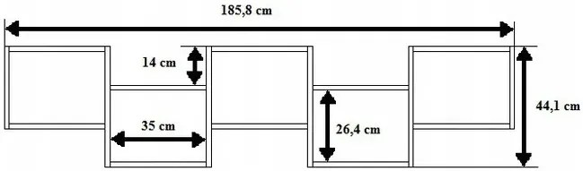 Czarna minimalistyczna półka ścienna - Azerto