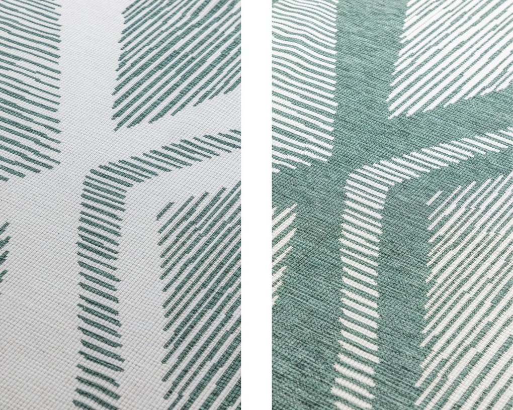 Dywan zewnętrzny dwustronny Gemini zielono-kremowy 80 cm x 150 cm