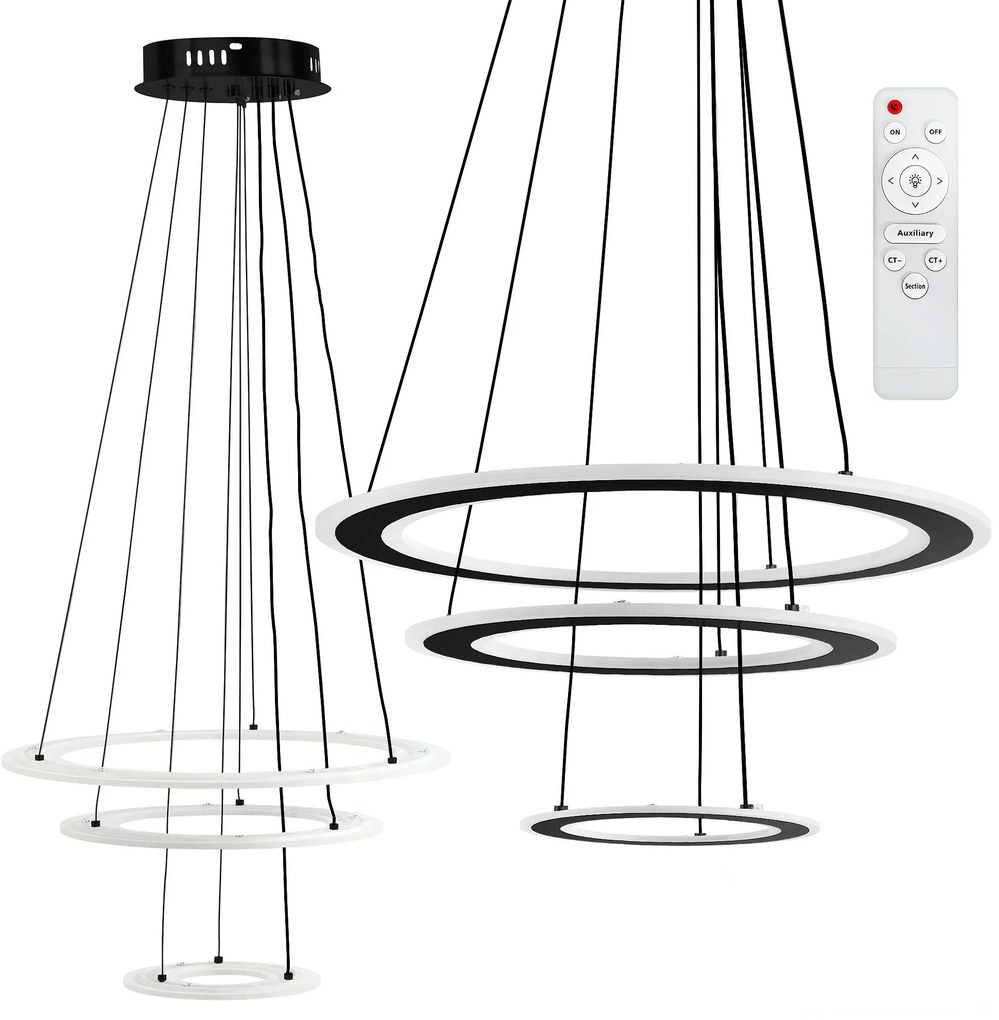 LAMPA WISZĄCA LED G040-3CP CZARNA