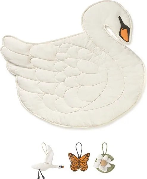 Kremowa mata do zabawy dla dzieci 100x110 cm Swan – Lorena Canals