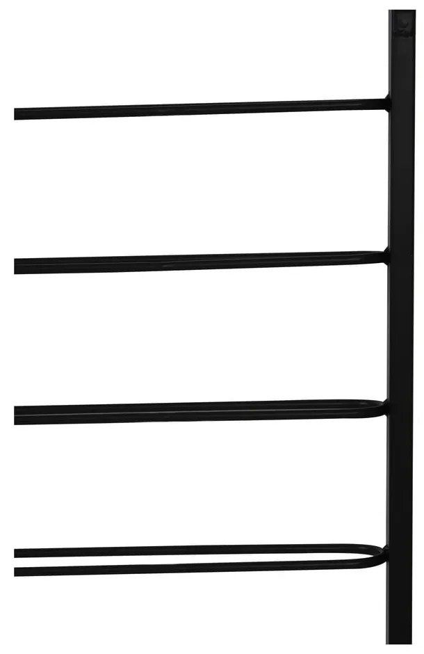 Czarny wiszący metalowy regał na wino 42x120x6 cm Macaben – Light & Living