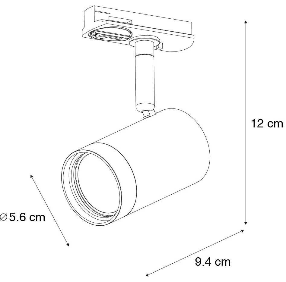 Nowoczesny reflektor szynowy jednofazowy ciemny brąz - Jeana