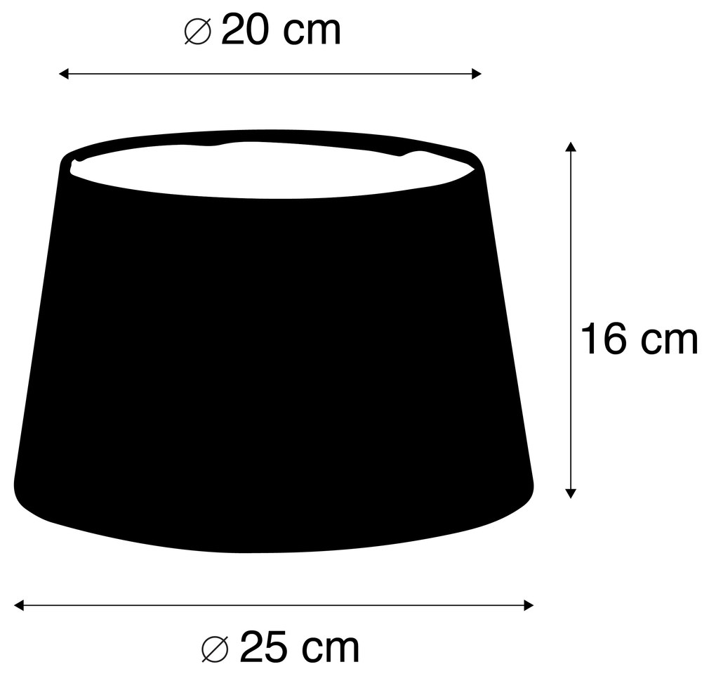Lniany abażur biały 25/16