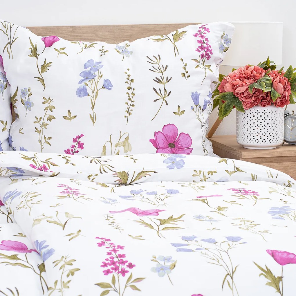 4Home Pościel muślinowa Wildflower Harmony, 140 x 220 cm, 70 x 90 cm