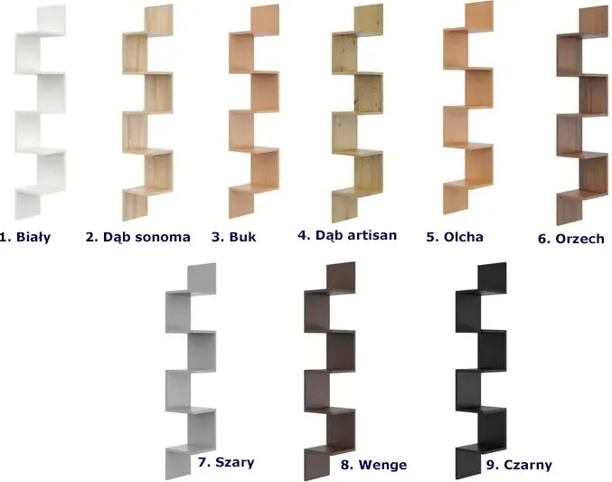 Narożna półka ścienna w kolorze dąb sonoma E8-B65