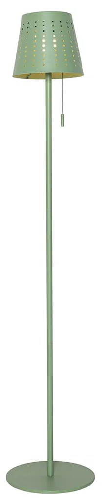 Lampa podłogowa zewnętrzna zielona w tym LED 3-stopniowy ściemniacz na panel słoneczny - Ferre